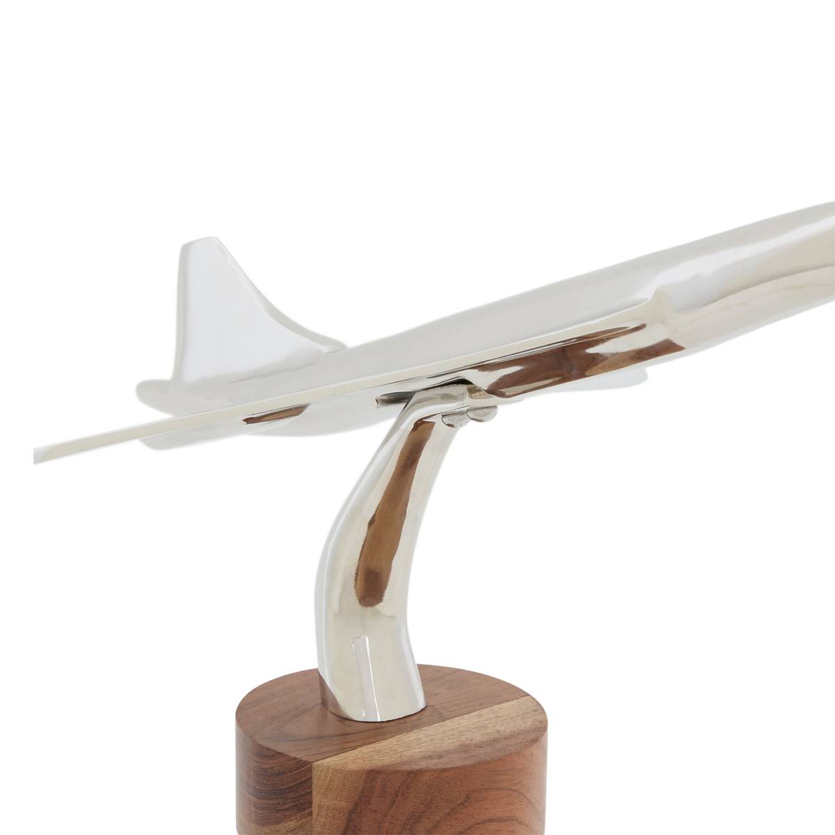 Avion d&eacute;coratif "Johan" Manguier / Aluminium, H.25 cm Plata