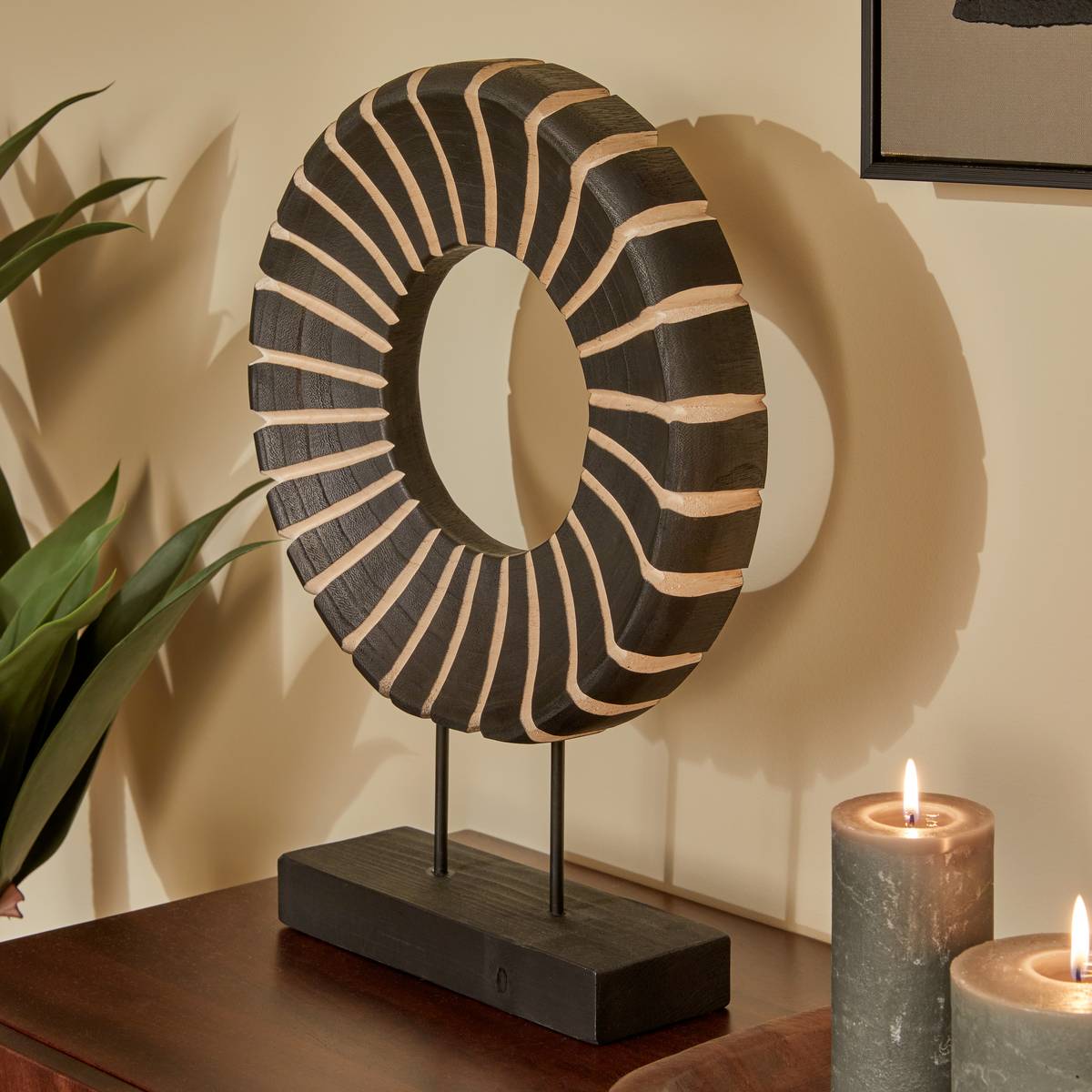 Décoration à poser "Nyero" Negro, H.47 cm Negro