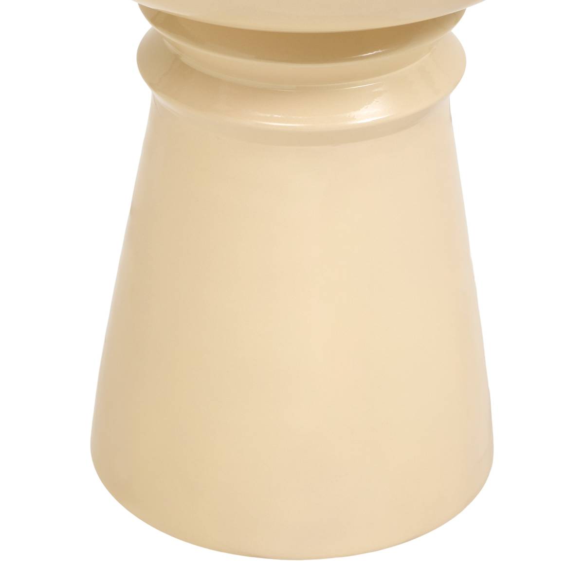 Mesa auxiliar "Jaya" Acero, Marfil, &Oslash;38 cm Marfil