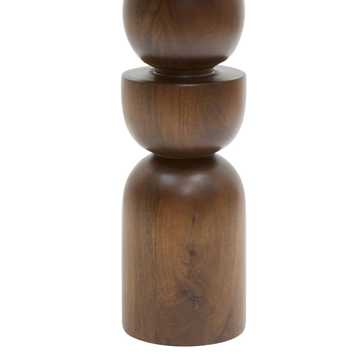 Mesa auxiliar "Shelty" Madera de mango, D.38 cm Casta&ntilde;o 1