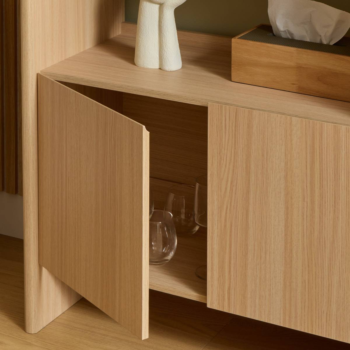 Librer&iacute;a rectangular de 3 niveles "John" Beige, 180x85 cm Beige