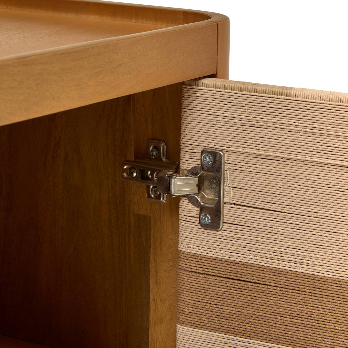 Aparador rectangular 4 puertas 2 niveles Netsi Mango, Miel, 175x75 cm Miel