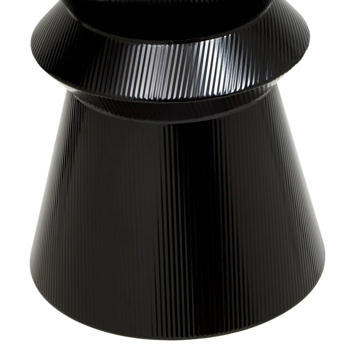Mesa auxiliar "Maya" Acero, Negro, Di&aacute;metro 35,5 cm Negro