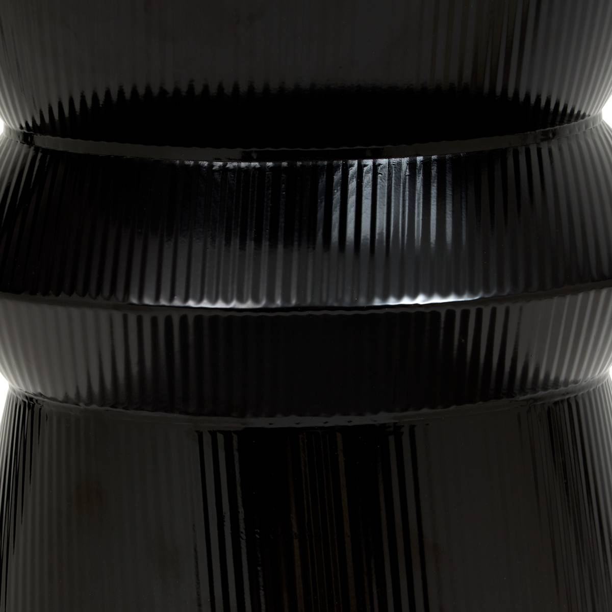 Mesa auxiliar "Maya" Acero, Negro, Di&aacute;metro 35,5 cm Negro