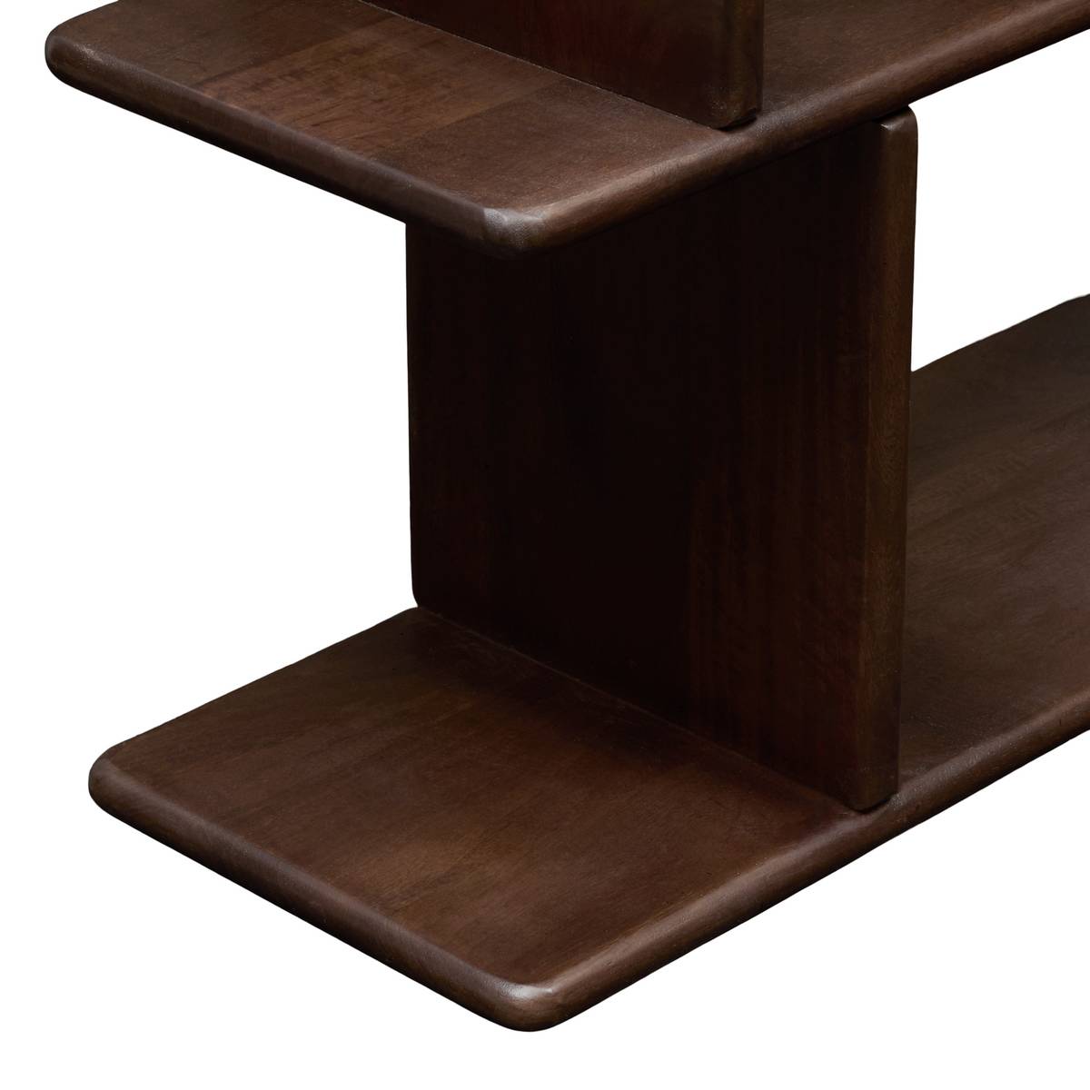 Estantería rectangular de 4 niveles "Nyero" Mango, Marrón, 110x30 cm Marrón