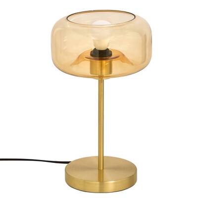 L&aacute;mpara "ophia " vidrio reciclado, dorado, al.35 cm
