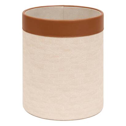 Papelera de oficina "whisky" crema, 21,3 x 21,3 cm