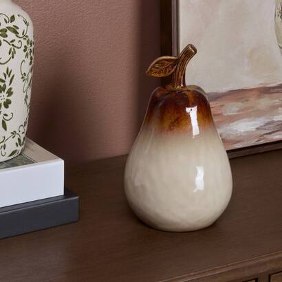 Poire d&eacute;corative "lesly" dolomita, h.21 cm