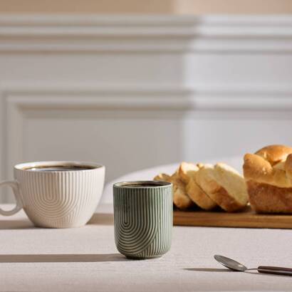 Taza "lya" 200 ml, loza, verde