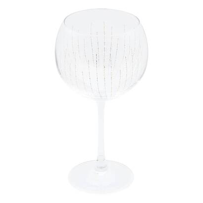 Lote de 2 copas de gin "lunis" 600 ml, vidrio, dorado