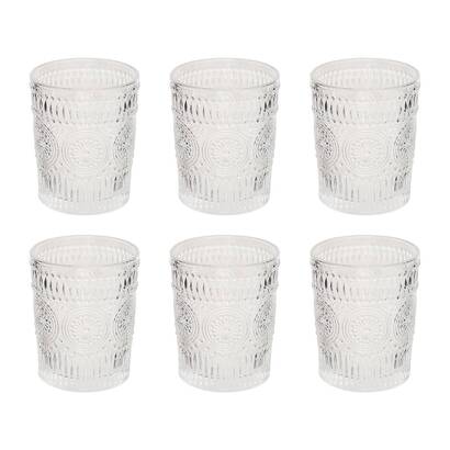 Lote de 6 vasos bajos ina 305 ml, vidrio, transparente