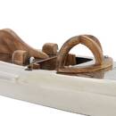 Bateau d&eacute;coratif "Johan" Manguier / Aluminium, L.45 cm Plata