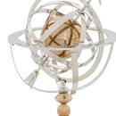 Sph&egrave;re armillaire "Nell" Aluminium, H.59 cm Plata