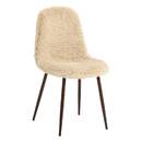 Silla "Roka" Acero, Beige / nogal Beige / noyer