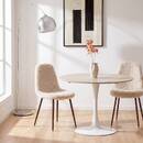 Silla "Roka" Acero, Beige / nogal Beige / noyer