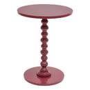 Mesa Auxiliar "Alix" Pino, Rojo granate, Ø38 cm Rojo granate