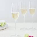 Lote de 4 copas de champán "Lunis" 210 ml, Vidrio, Dorado Oro