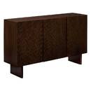 Aparador rectangular con 3 puertas y 1 estante "Nyero" Madera de mango, Marrón, 150x90 cm Marrón
