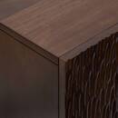 Aparador rectangular con 3 puertas y 1 estante "Nyero" Madera de mango, Marrón, 150x90 cm Marrón