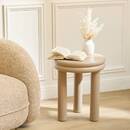 Mesa auxiliar "Plump" Pino, Beige, D.40 cm Beige
