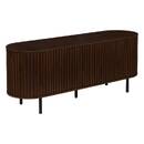 Mueble TV ovalado con 2 puertas y 2 niveles "Alcove" Marr&oacute;n, 140x40 cm Marr&oacute;n