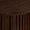 Mueble TV ovalado con 2 puertas y 2 niveles "Alcove" Marr&oacute;n, 140x40 cm Marr&oacute;n