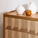Aparador rectangular 4 puertas 2 niveles Netsi Mango, Miel, 175x75 cm Miel