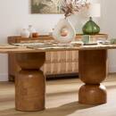 Mesa de comedor "Netsi" Madera de mango, 8 plazas Arena