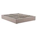 Cama con canapé "Luna" Acero, Beige, 160x200 cm Beige