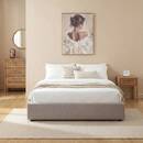 Cama con canapé "Luna" Acero, Beige, 160x200 cm Beige