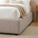 Cama con canapé "Luna" Acero, Beige, 160x200 cm Beige