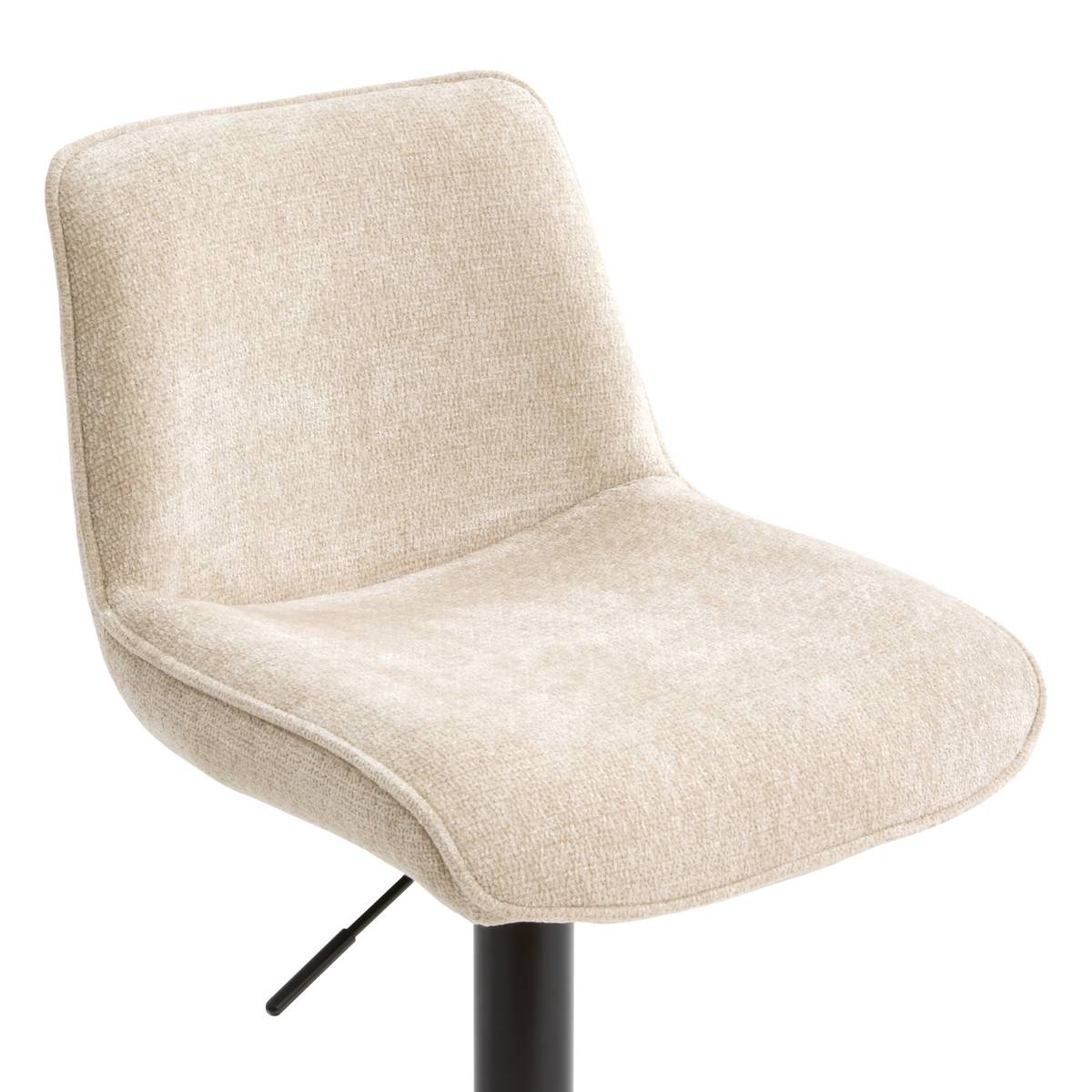 Lote de 2 taburetes de bar giratorios "Cirea" Acero, Crema, H.105 cm Crema