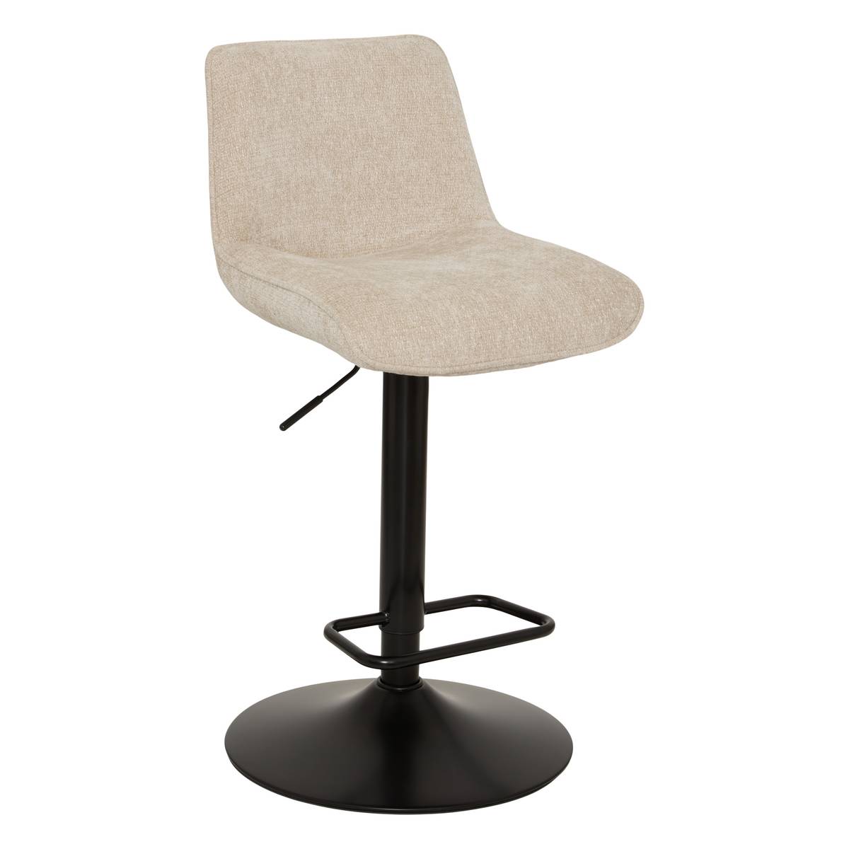 Lote de 2 taburetes de bar giratorios "Cirea" Acero, Crema, H.105 cm Crema