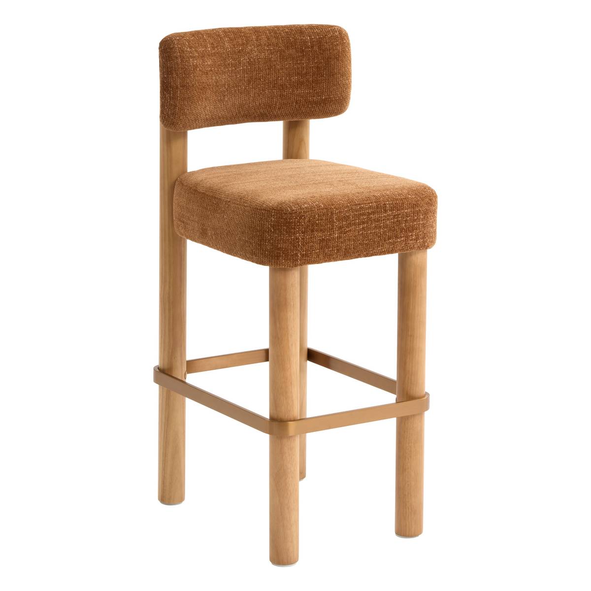 Taburete de bar "Noali" Hevea, Bronce, Al.104,5 cm Bronce