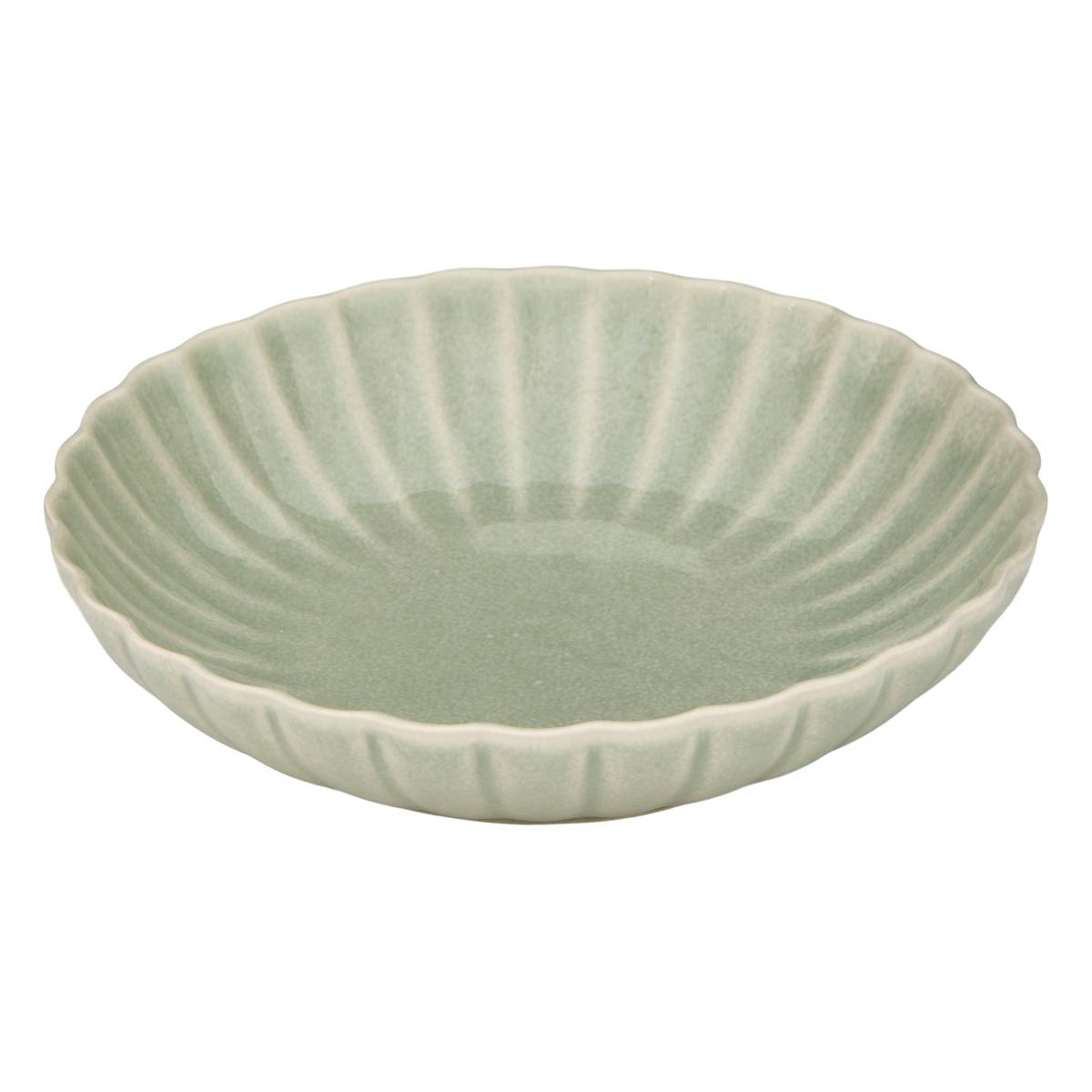 Lote de 4 platos hondos "Romy" Gres, D. 19,7 cm Verde
