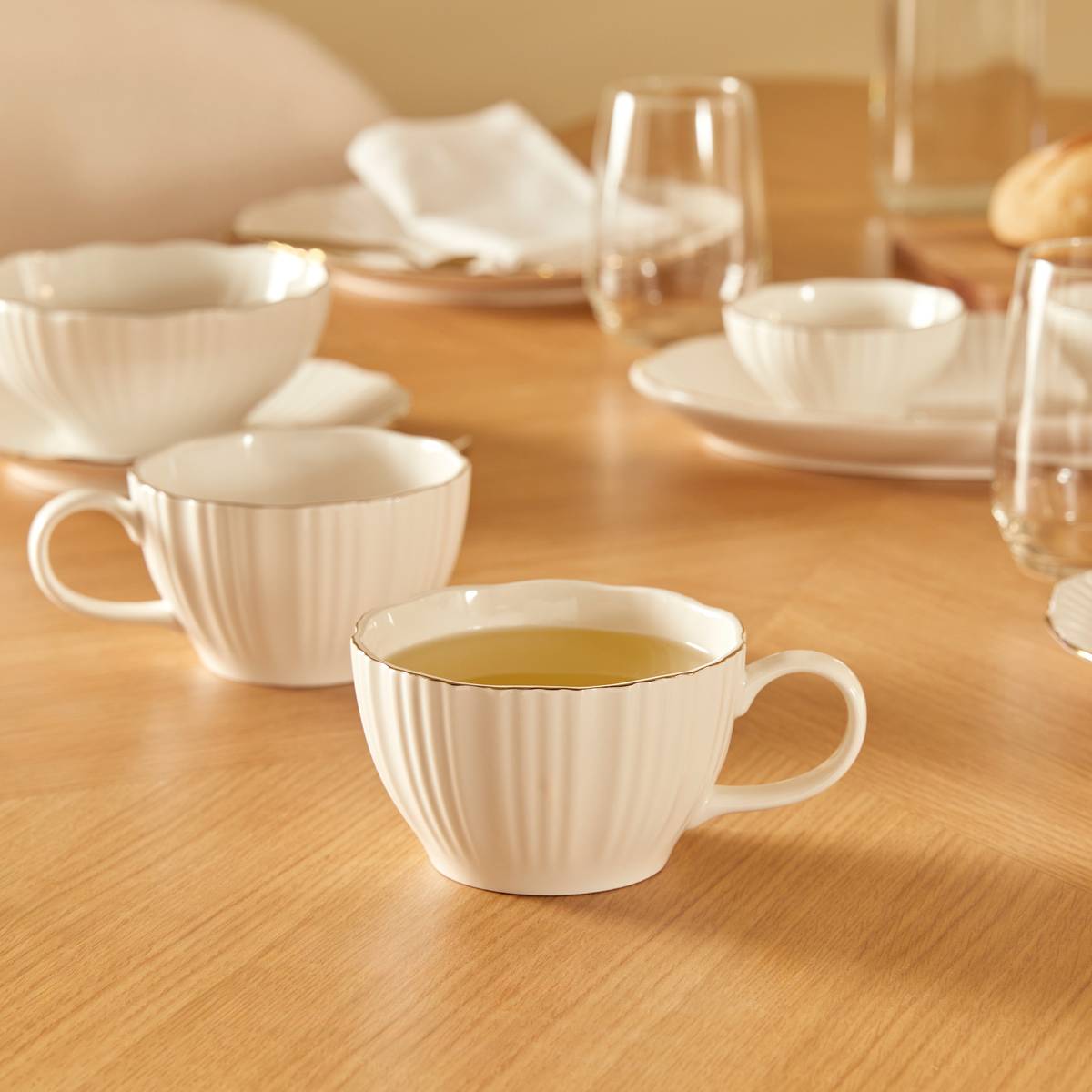 Cuenco "Daphne" 395 ml, Porcelana, Blanco Blanco