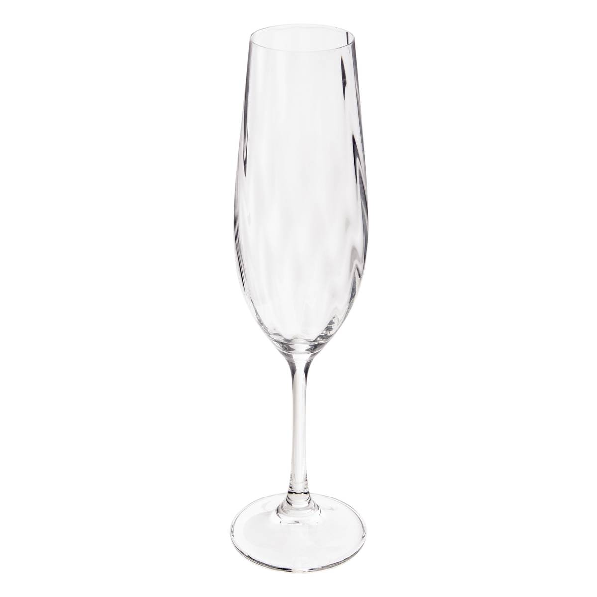 Lote de 6 copas de champán "Neva" 260 ml, Cristalino, Transparente Transparente
