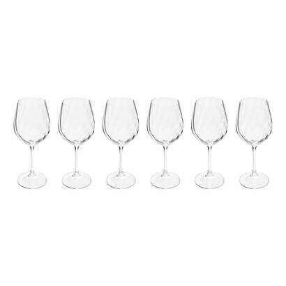 Lote de 6 copas de vino "neva" 360 ml, cristalino, transparente