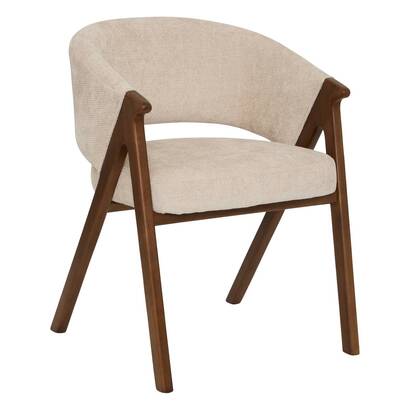 Sill&oacute;n "amza" hevea, marfil / nogal