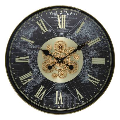 Reloj "marvin" acero inoxidable, negro, d.60 cm