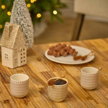 Set de taza "lunis" 109 ml, porcelana, dorado