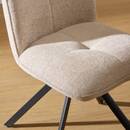 Silla "Gira" Acero, Beige Beige