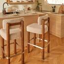Taburete de bar "Noali" Hevea, Beige, H.104,5 cm Beige
