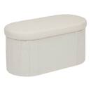Puf doble "Fink" 76x38 cm Blanco
