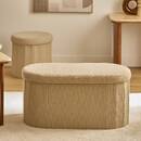 Puf doble "Fink" 76x38 cm Beige