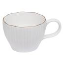 Taza con platillo "Daphne" 130 ml, Porcelana, Blanco Blanco