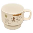 Taza con soporte "Wellness" 220 ml, Porcelana, Multicolor Multicolor
