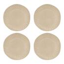 Lote de 4 platos llanos "Nyero" Loza, D. 27 cm Beige