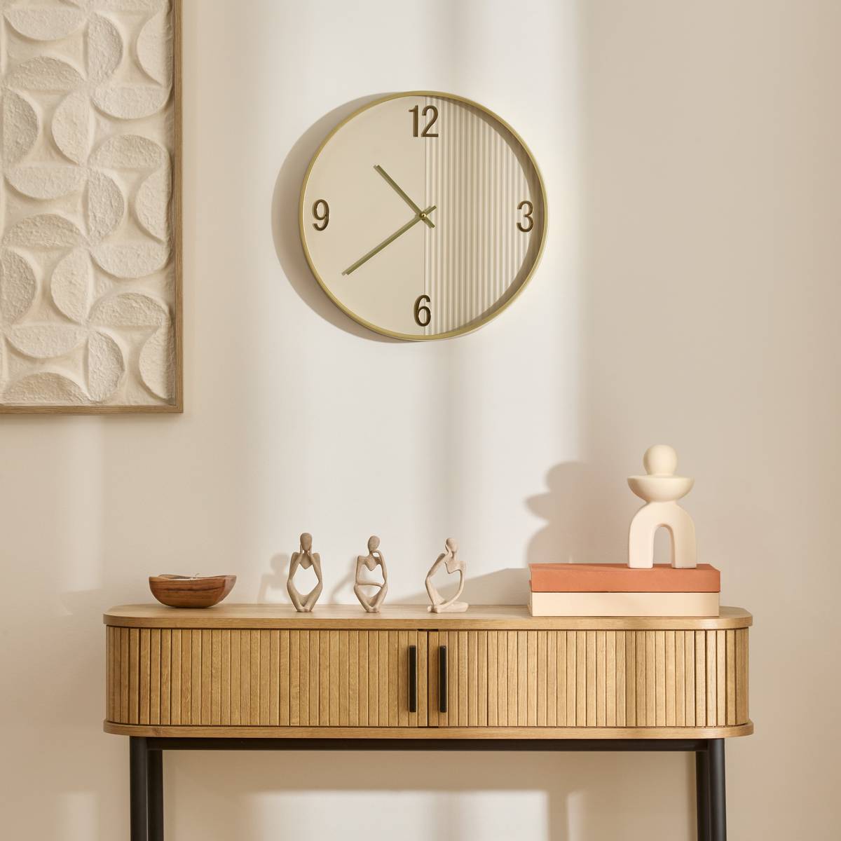 Reloj "Amber " Beige, Ø 40,6 cm Beige