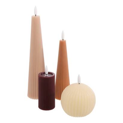 Lote de 4 velas led "crysta" 4 piezas